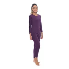 Set Ropa Térmica Primera Capa Warm W100 Mujer Violeta Sumaq