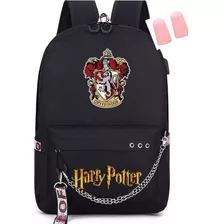 Harry Potter Mochila Casual Com Puerto Usb Mochila Escolar