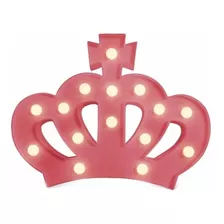 Luminária Decorativa De Led Coroa Rosa 15 Leds