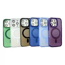 Forro Diseño Color Funda Carga Magnética Magsafe Para iPhone