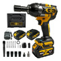Chave De Impacto Elétrica Rhovix Star 850n.m Com 2 Baterias Preto E Amarelo 20v