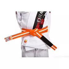 Faixa Infantil Para Jiu Jitsu Laranja Listra Branco