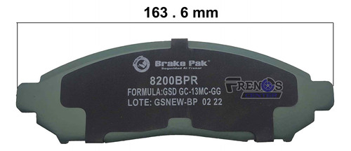 Pastilla Freno Del Brake Pak Para Nissan Pathfinder Foto 7