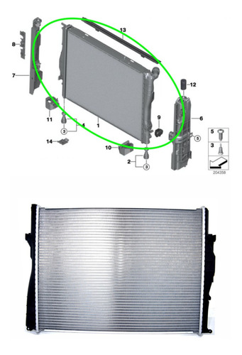 Radiador Bmw 320i-325i-318 (e) Automatico 32mm Global Ram    Foto 4