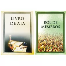 Livro Ata P/ Registro + Livro Rol De Membros Para Igrejas