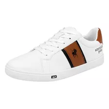 Tenis Hombre American Polo 2499 Blanco Cafe 117-779