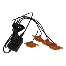 Kit 4 Luz Led Parrilla Universal Raptor Ámbar Con Cable Drl