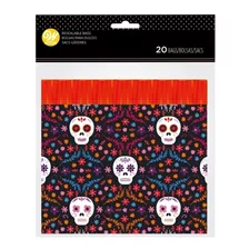 Bolsas Para Dulces Dia De Los Muertos X20 Unidades - Wilton