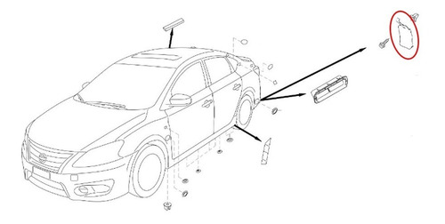 Cierre Parachoques Tr Der Nissan Sentra B17 Original Foto 2