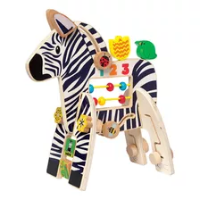 Juguete De Madera Manhattan Toy Safari Zebra Para Actividade