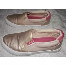 Panchas Paddock Cuero Dorado Para Niñas Talle 31