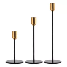 Set 3 Candelabro Portavelas Metal Mesa Boda Fiestas Casa