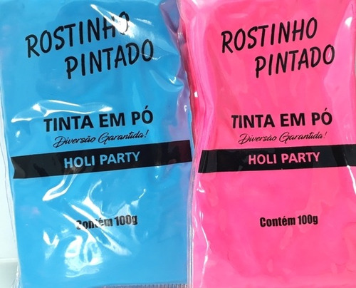 Kit Chá Revelação Pó Colorido Para Bexigas Azul E Rosa 100 G