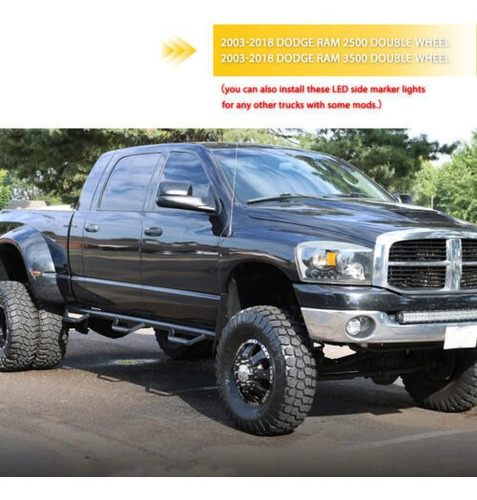 For 03-18 Dodge Ram 2500 3500 Smoked Rear Bumper White Le Mb Foto 3