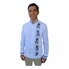 Guayaberas Yucatecas Finas Bordadas Lino Manga Larga Mao