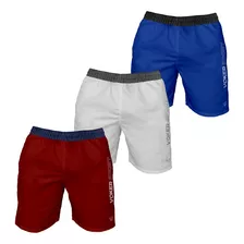 Kit 3 Bermudas Sport Shorts Elastano Verão Academia Treino 