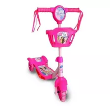 Patinete 3 Rodas Infantil Musical Com Luzes / Cesta 