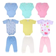 Kit Body+mijão Roupa De Bebê Recem Nascido 9 Peças