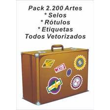 Pack 2.200 Artres Selos Rótulos Etiquetas Vetorizadas 