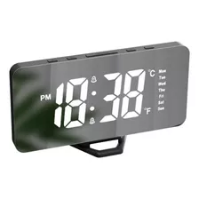 Relógio Despertador Digital Espelhado Hora/data/temperatura