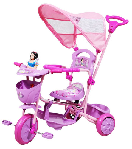Triciclo Con Guía Y Toldo Princesas Xg