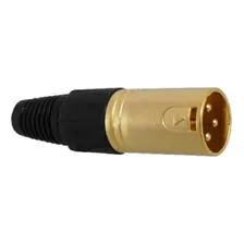 Conector Mic Macho Cannon 3p (gold) Ficha Macho A Cable