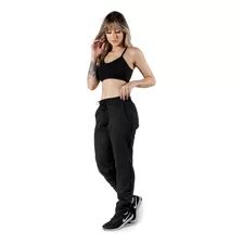 Calça Jogger Feminina Moletom Cintura Alta Skinny Slim Sport