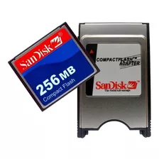 Cf 256mb Compact Flash + Adaptador Pcmcia Sandisk