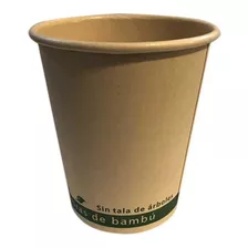 1000 Vasos Para Cafe De Bamboo 12oz Con Tapa