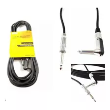 Cable Para Guitarra 6m 6,3mm Jumbo A 6,3mm Jumbo L Amplifica