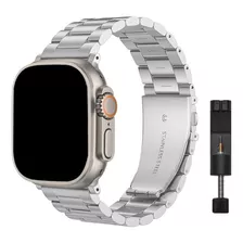 Correa De Acero Inoxidable Reloj Smart Watch 42/44/45/49 Mm