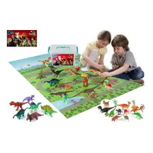 Manta De Juego Con 20 Dinosaurios Y Caja Para Guardar