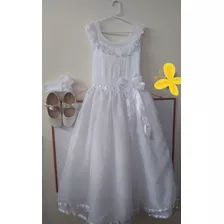 Vestido Largo Para Primera Comunión Incluidos Zapatos