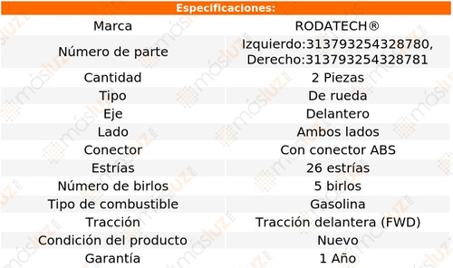 2- Mazas Rueda Delanteras Monterey V6 4.2l 04/07 Rodatech Foto 2