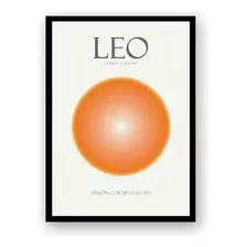 Leo Y Su Aura Póster Imprimible Personalizado Signos Deco