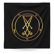 Toalha De Lucifer 70 Cm Em Veludo Altar Luciferiano Goetia