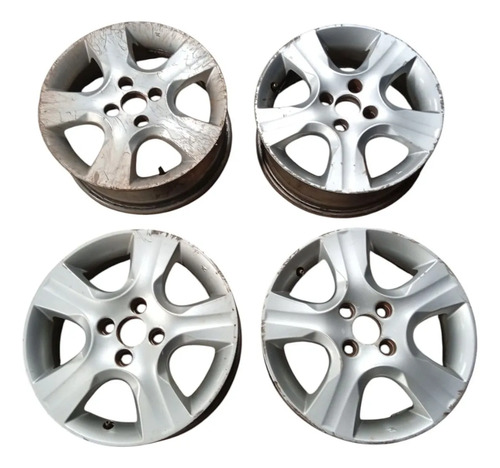 Jogo Rodas Aro 15 4×100 Honda Fit City 2009 2010 2011 A 2014 Prateado