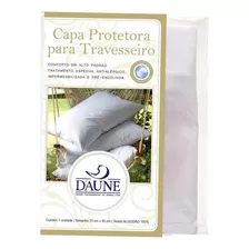 Capa Protetora Daune De Travesseiro Impermeabilizada Algodão Cor Branco Capa Impermeável Liso