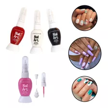 Esmalte Decorador Uñas Nail Art Pack X 10u (213)