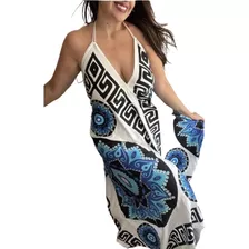 Vestido Lenço Indiano Costa Nua Viscose Melhor Qualidade 2