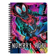 Libreta Personalizada Spiderman Miles Morales Multiverso