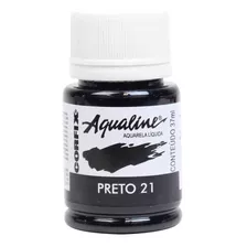 3x Aqualine Aquarela Líquida Aerografia Corfix 30ml - Preto