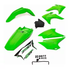 Kit De Plástico Amx Verde Crf 230 2015 - 2018 Com Adesivo 