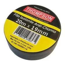 Fita Isolante Thompson Antichamas 20 Metros 19mm Preto