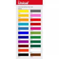 Vinilo De Corte Calandrado Unical Colores Brillantes 61x100