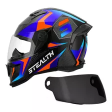 Capacete Stealth Concept Vis. Cristal + Viseira Fumê Oferta