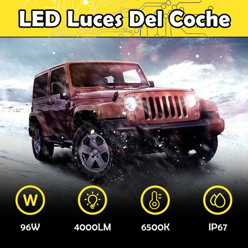 Par Faros 32 Led Auxiliar Fija De Lzu Para Jeep Auto Moto Foto 7