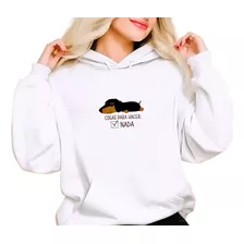 Canguro Blanco Hoodie Estampa Perro 