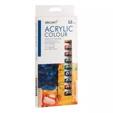 Pintura Acrílica Sinoart 12 Colores 12 Ml