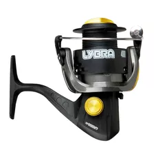 Reel Waterdog Lybra 3001 Pesca Variada Rio Laguna Pejerrey Color Negro Lado De La Manija Derecho/izquierdo